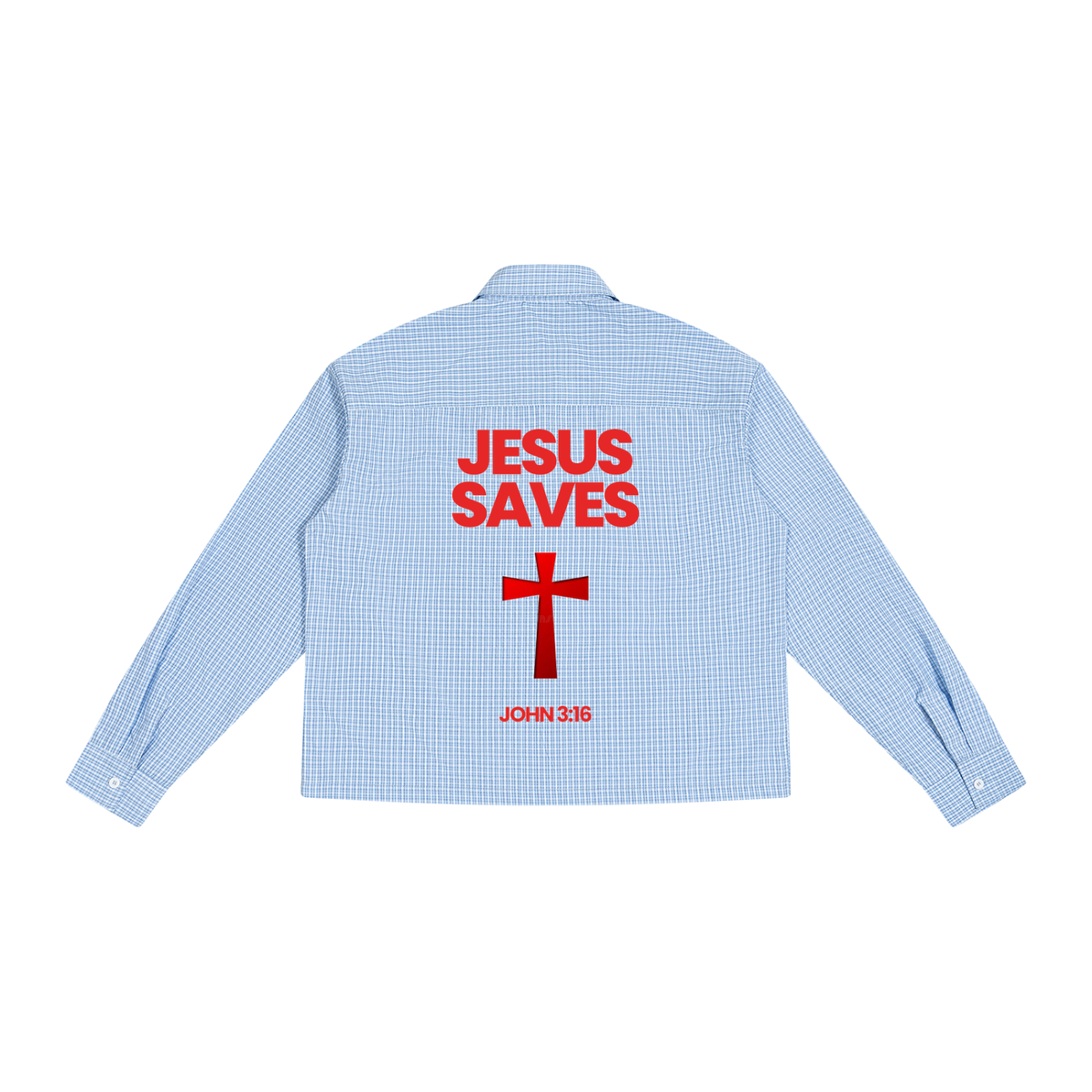 Unisex Boxy Plaid Long Sleeve Shirt