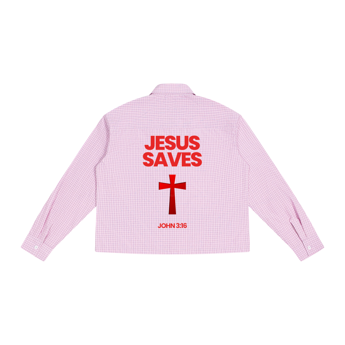 Unisex Boxy Plaid Long Sleeve Shirt