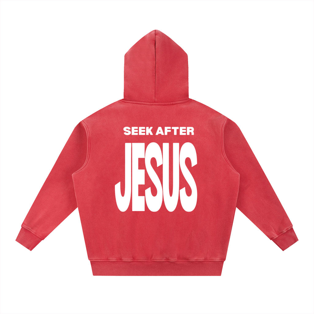 Snow Wash Fleece Oversize Hoodie