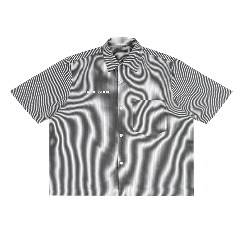 Oversized Vertical Stripe Boxy Shirt