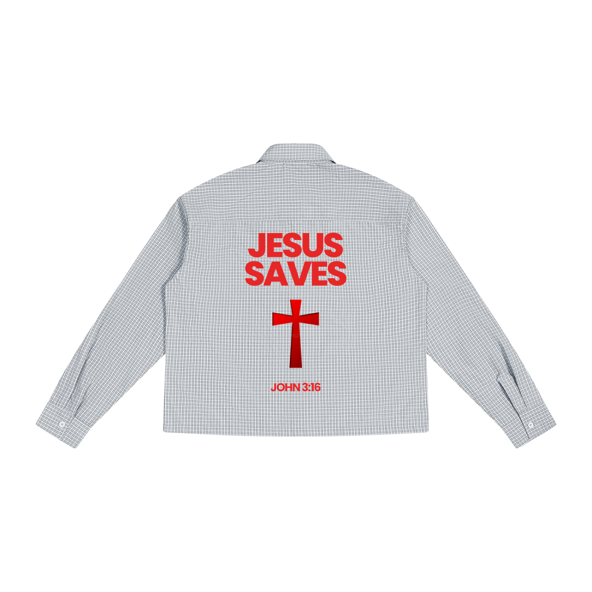 Unisex Boxy Plaid Long Sleeve Shirt