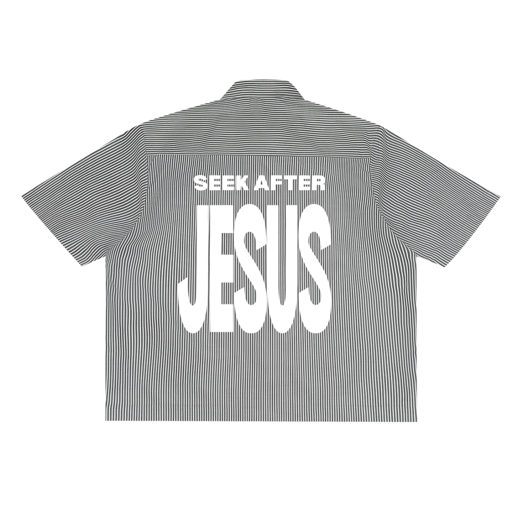 Oversized Vertical Stripe Boxy Shirt