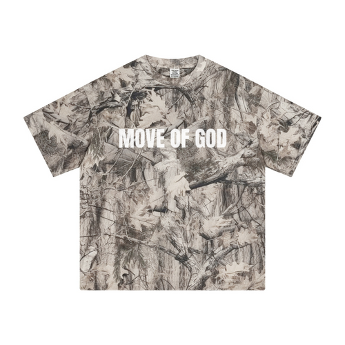 240GSM Unisex Loose-Fit Camouflage T-shirt Branch Camouflage